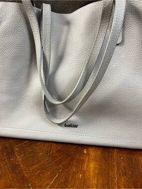 Botkier Light Gray Leather Tote